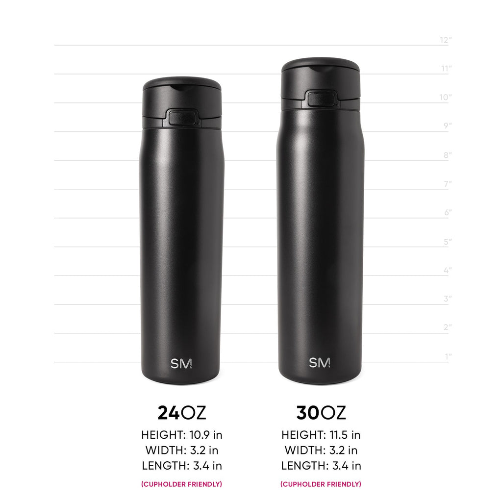 Simple Modern Mesa Loop Water Bottle with Straw | 30oz Cup Holder Friendly Insulated Stainless Steel Bottles for Travel, Sports and School | Cherry Wine